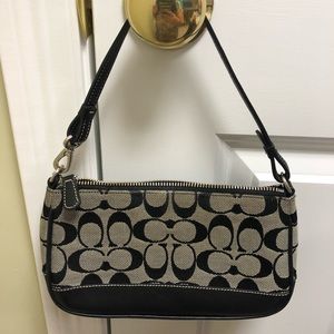 Grey & Black Coach Shoulder Bag